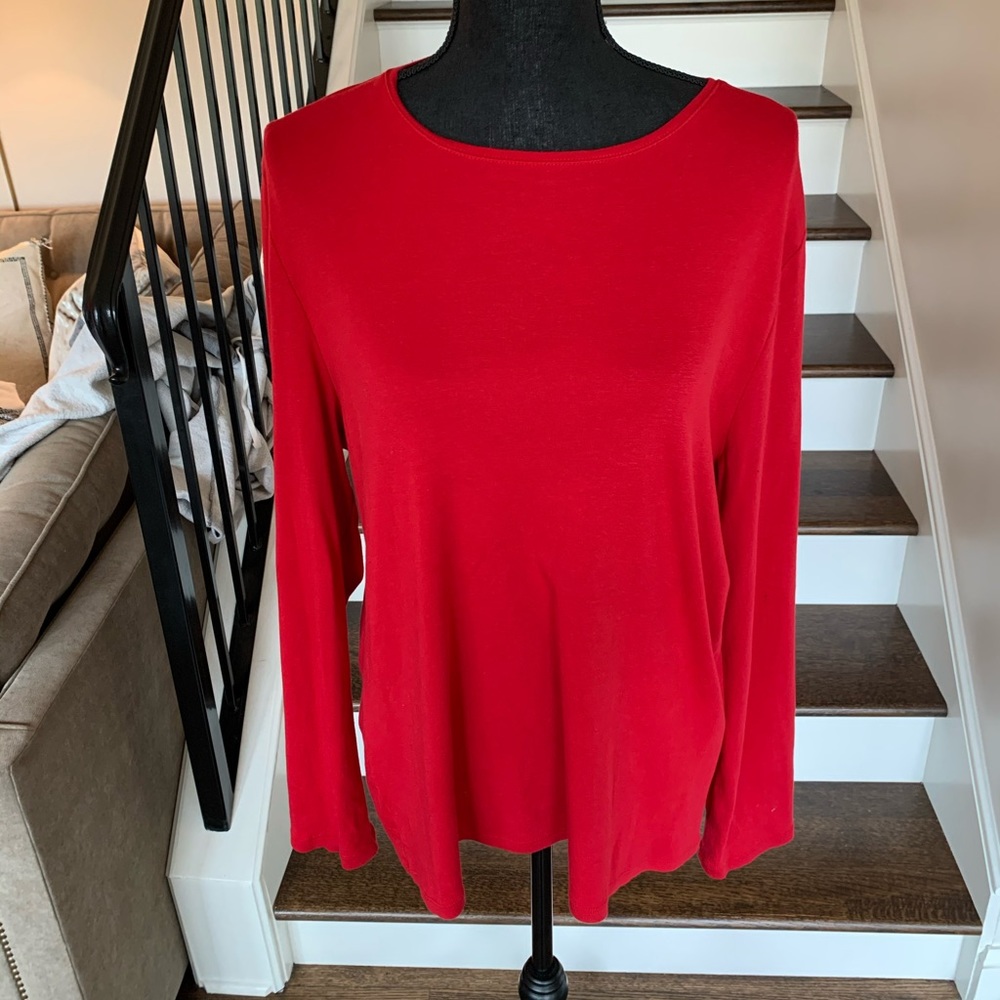 Talbots Crew Neck Long Sleeve Shirt